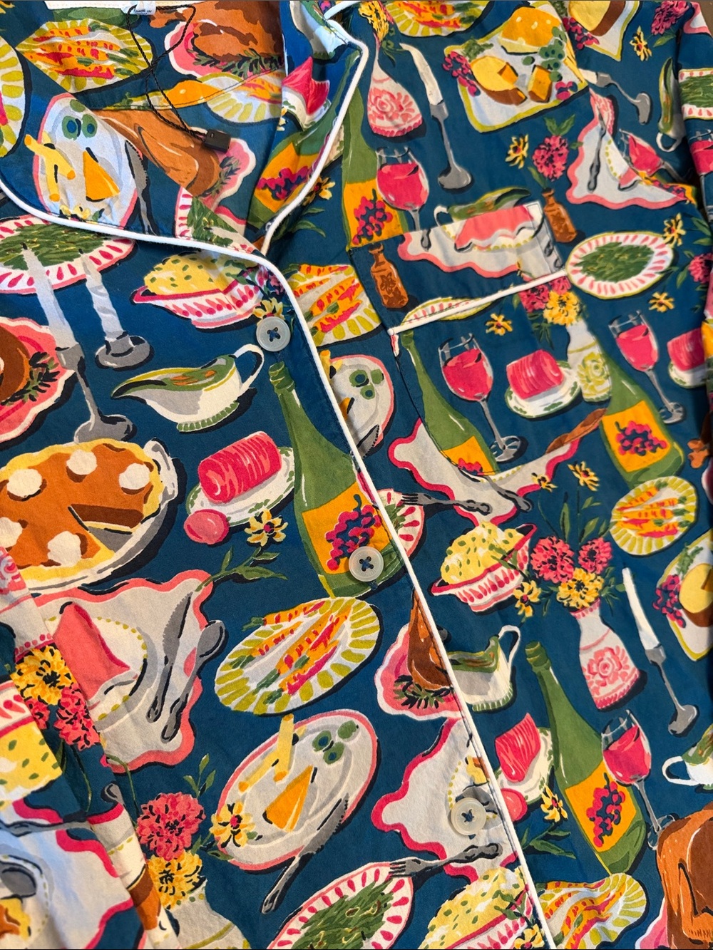 Printfresh Festive Feast Pajama Set M Anthropologie - Picture 5 of 11